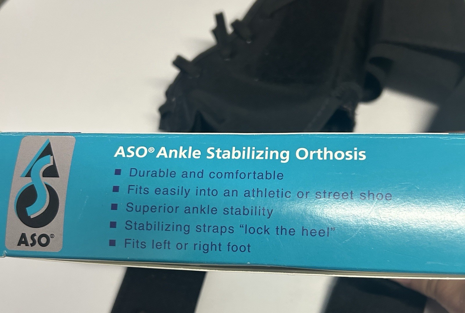 Med Spec ASO Ankle Stabilizer (Small, Black) – Ankle Brace for Sprained Ankle..