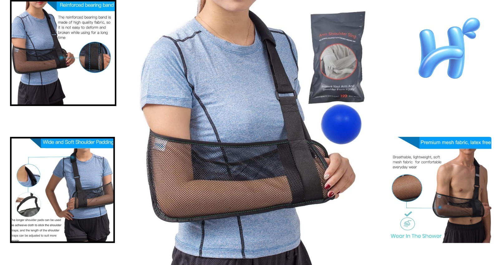 Adjustable Shoulder Sling for Torn Rotator Cuff – Universal Fit for Men & Women