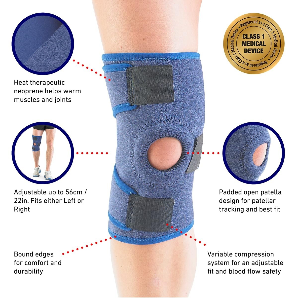 Compression Knee Brace – Open Patella Design for Enhanced Mobility and Support