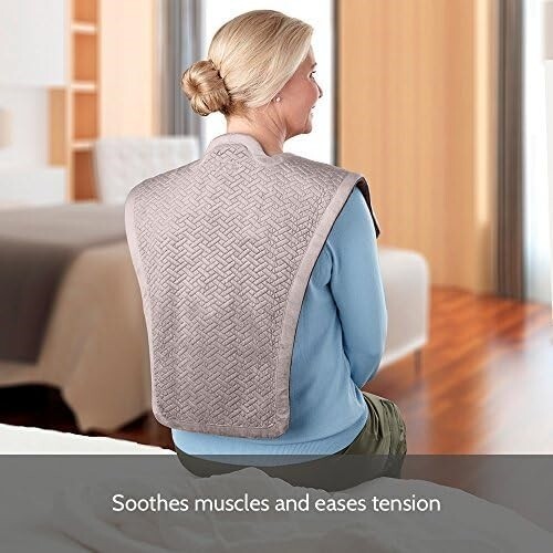 Soporte Para Hombro Con Masaje Vibracion Alivio Del Dolo Almohadilla Térmica US.