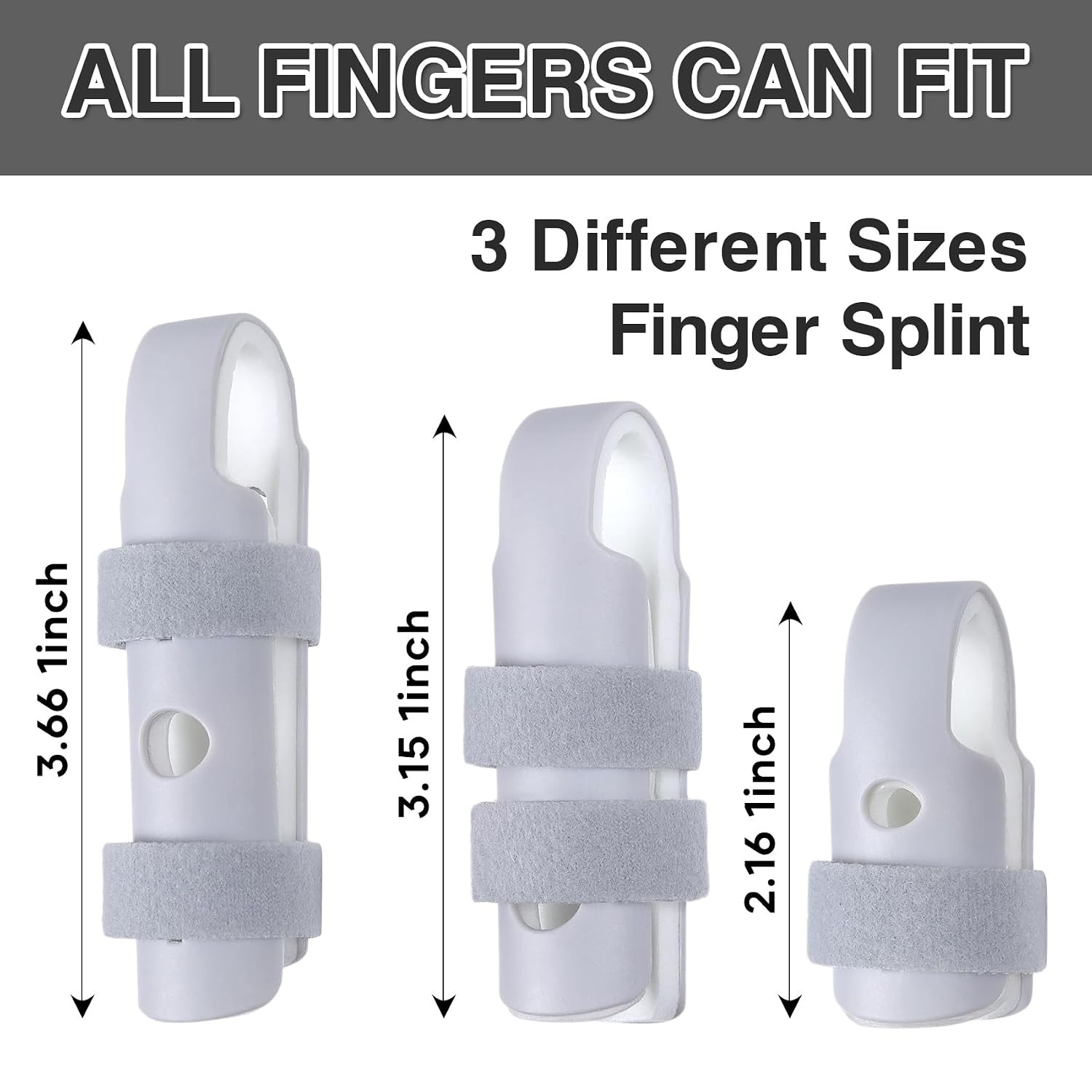Finger Splint, 3pcs Finger Brace Joint Stabilizer | for Arthritis Broken Fing…