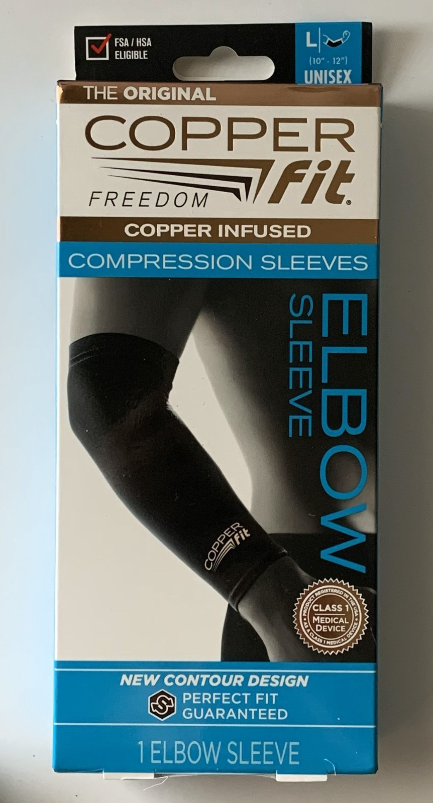The Original COPPER FIT ELBOW SLEEVE NEW Large Unisex 10″-12″ Compression