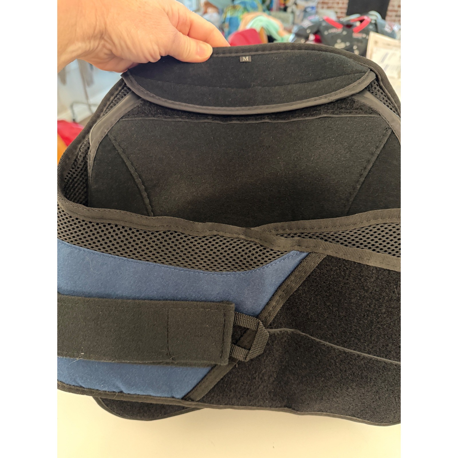 VertaLoc Flex Fit Back Brace Lumbar Sacral Orthosis LSO Blue Medium VL304LSOFF