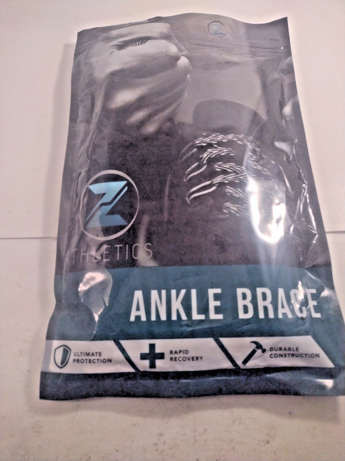 Z ATHLETICS Zenith Ankle Brace Lace up Adjustable Support Grey Large