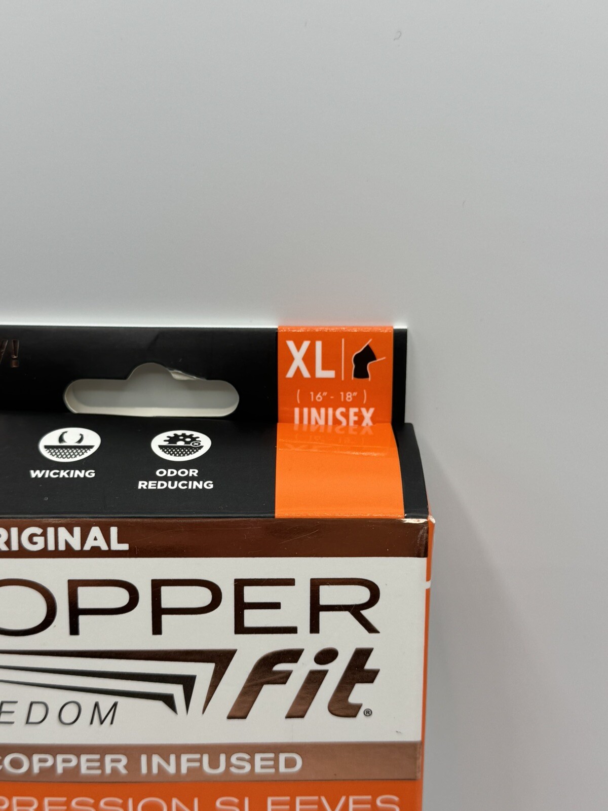 Copper Fit Original-Freedom-Compression Infused Knee Sleeve XL Unisex: 16”-18”