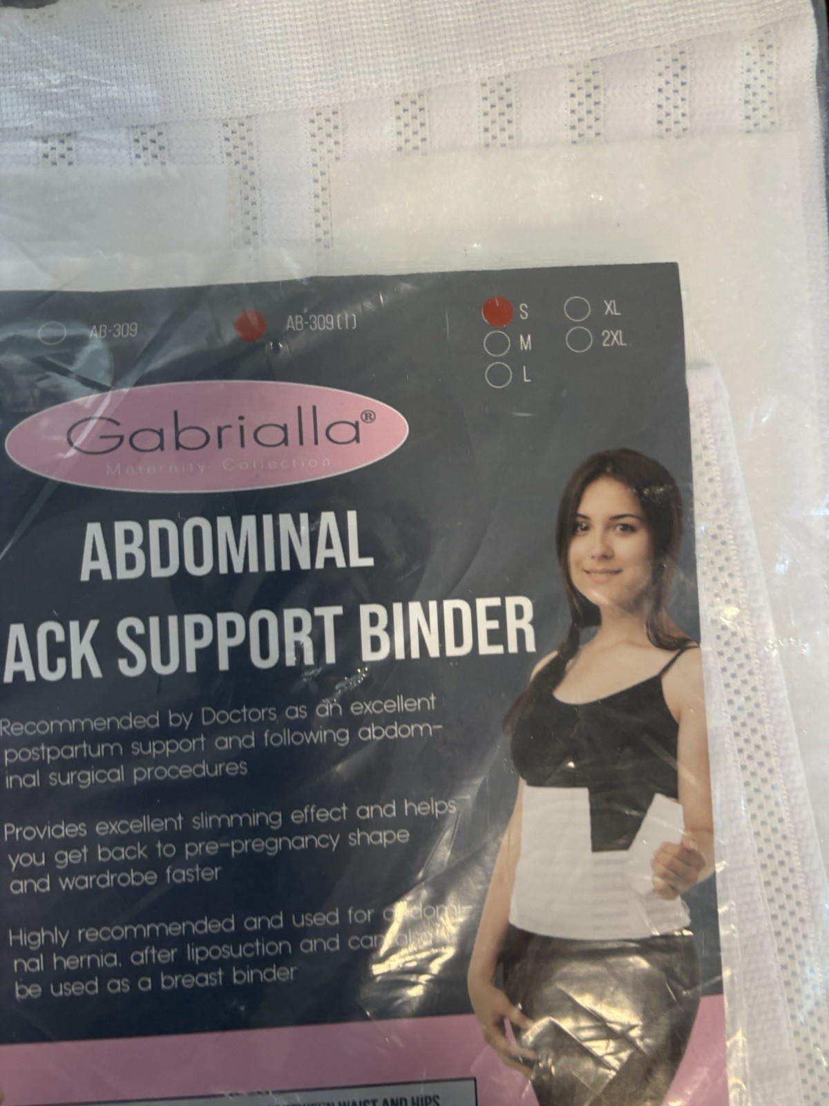 Gabrialla Abdominal &back Support Binder Unisex Ab-309
