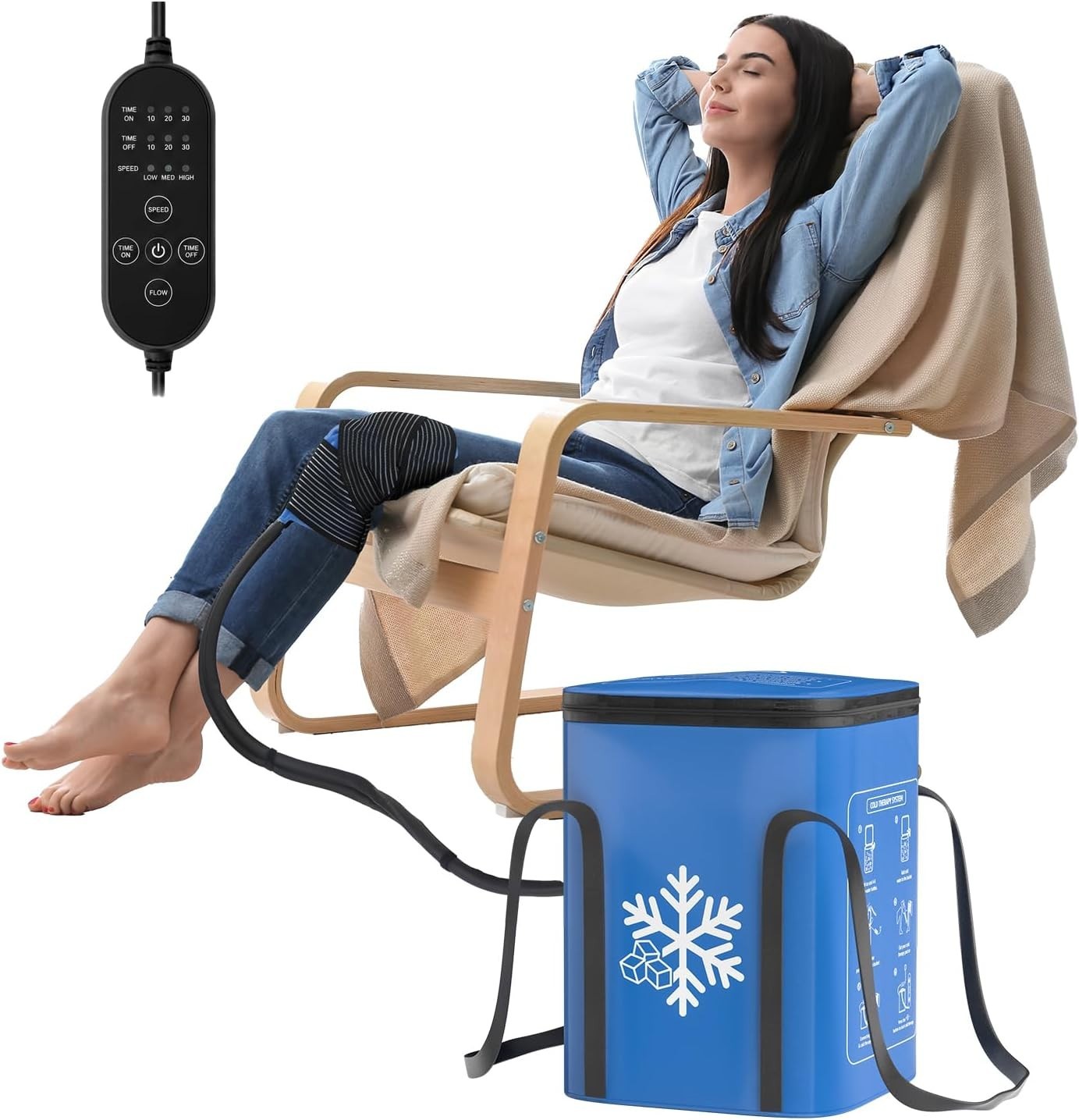 Adjustable Flow Cold Therapy Ice Machine with Auto Timer for Post-Surgery Relief