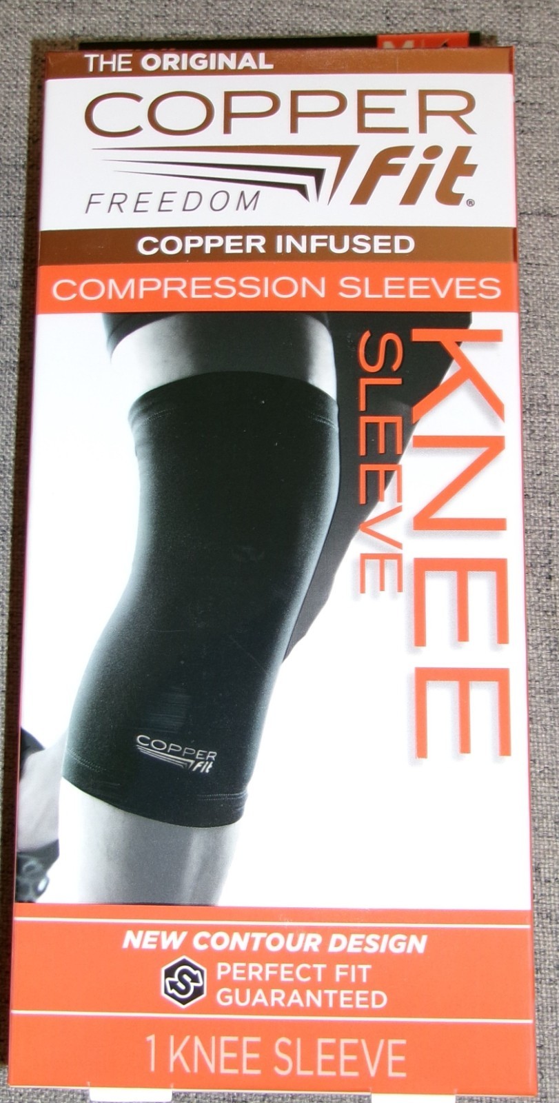 Copper Fit Freedom Black Compression Knee Sleeve Medium NEW