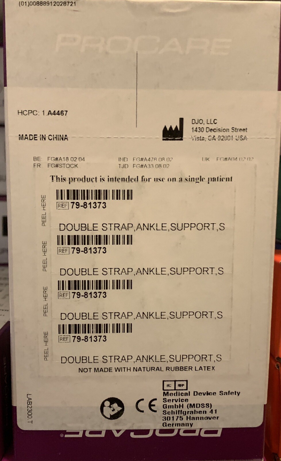 Procare Double Strap Ankle Support Small 79-81473