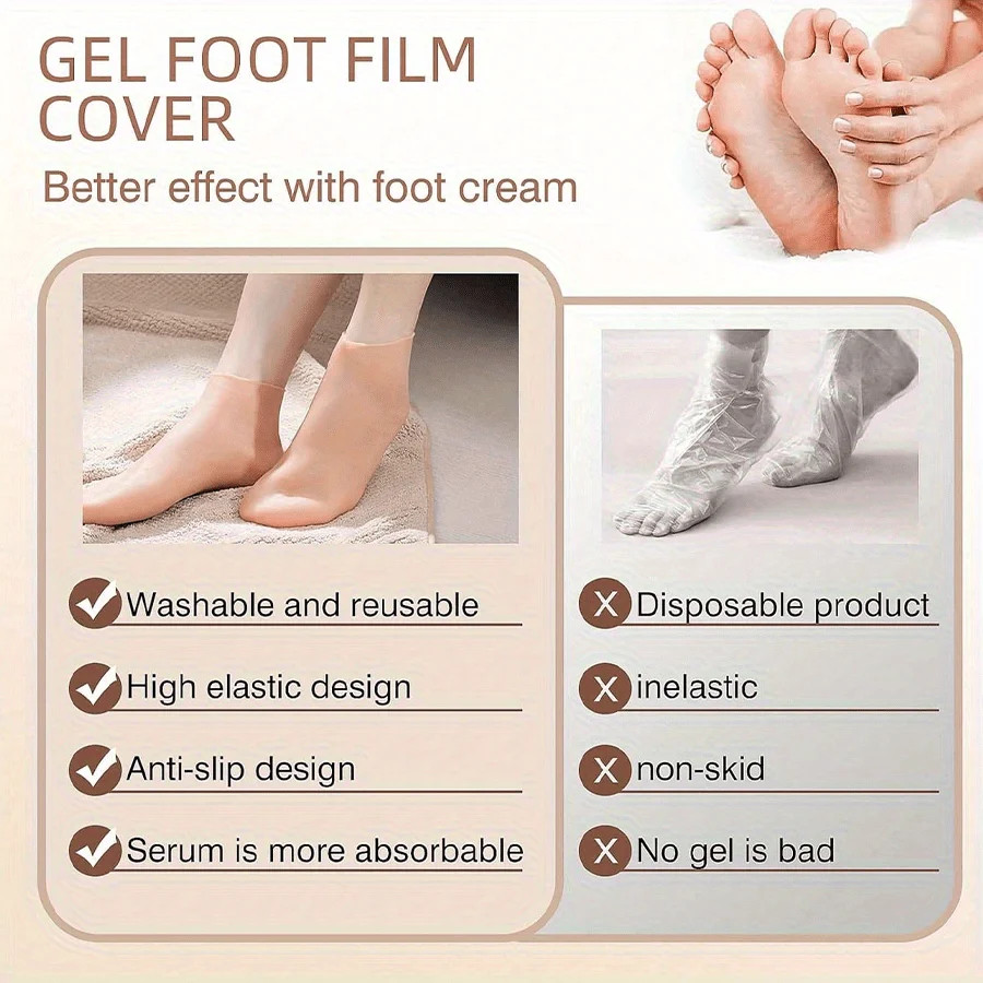 A pair of silicone foot care socks, women’s moisturizing and anti-cracking foot
