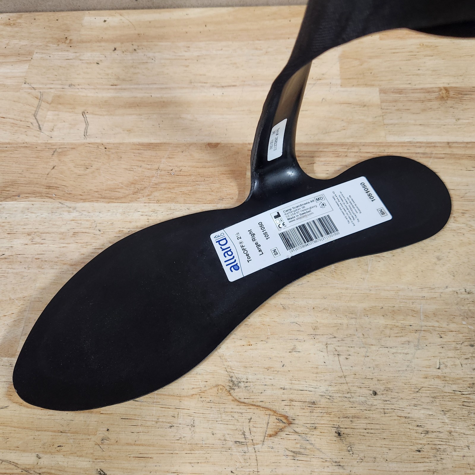 Allard Toe Off 2-1/2 AFO LARGE Right Black Ankle Foot Orthosis Drop Foot