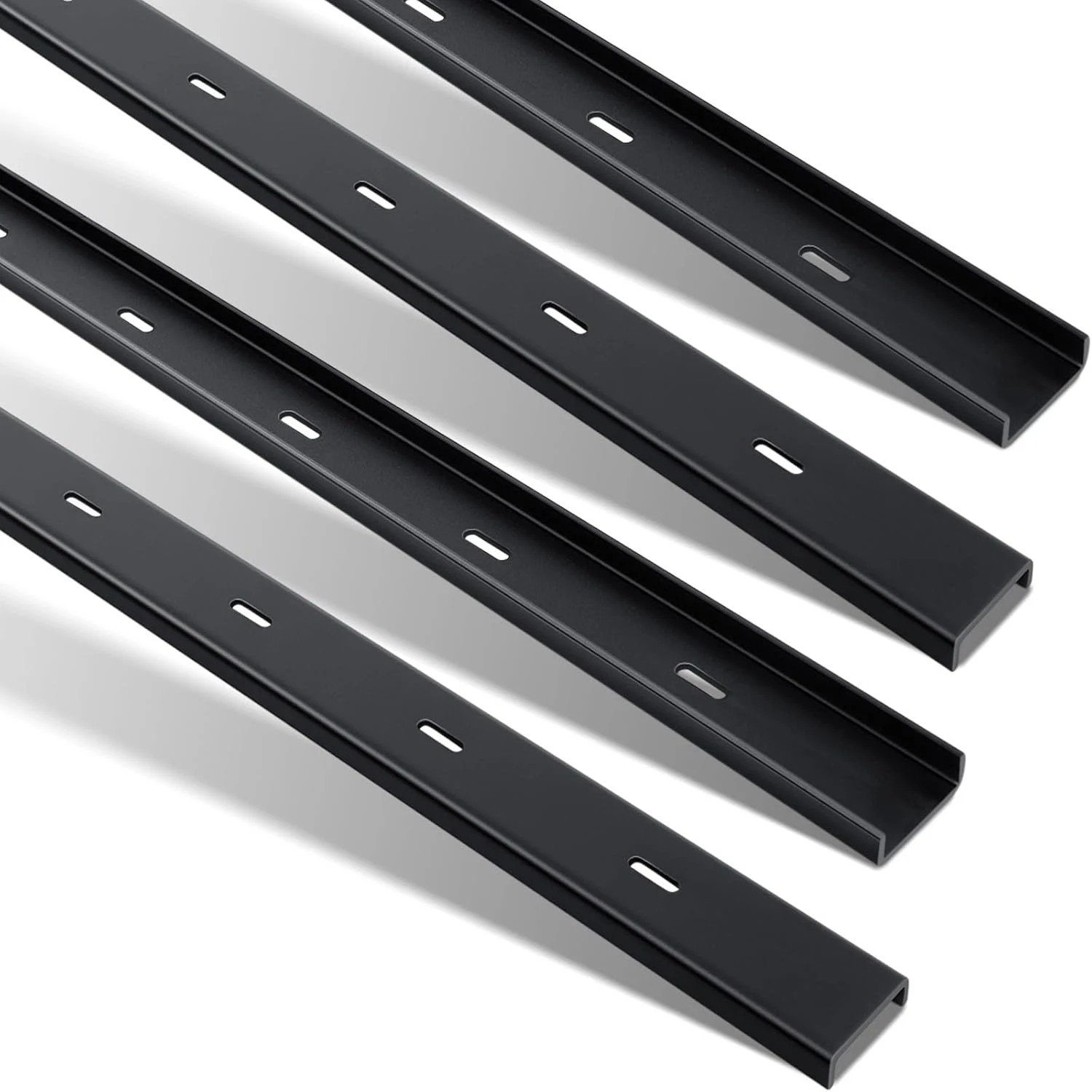 4 Pack 26″ C Channel Steel Brackets for Table Top Woodworking – Black Finish
