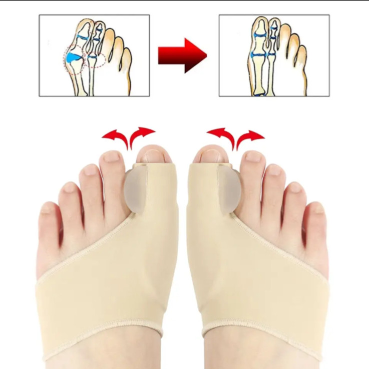 2Pcs Toe Separator Toe Valgus Bunion Corrector Feet Insoles Thumb Bone Adjuster