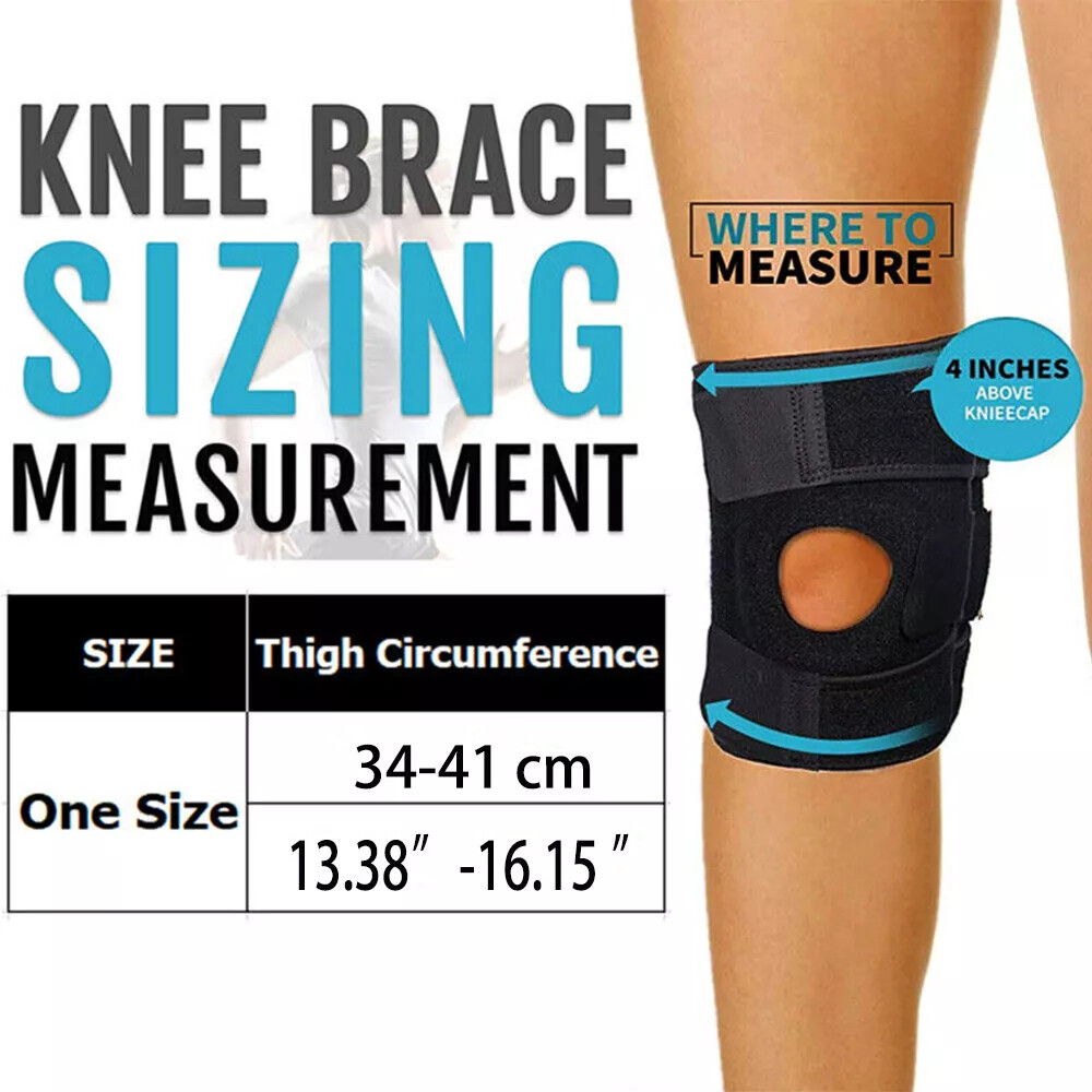 Patella Knee Compression Sleeve Brace Support Meniscus Pad Sports Gym Joint Pain