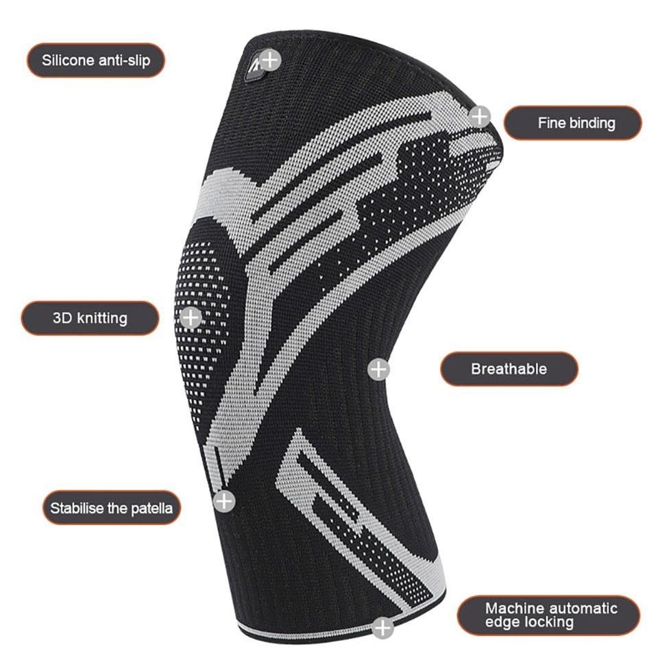 1PC Compression Knee Support Sleeve Breathable Brace with Spring Pads