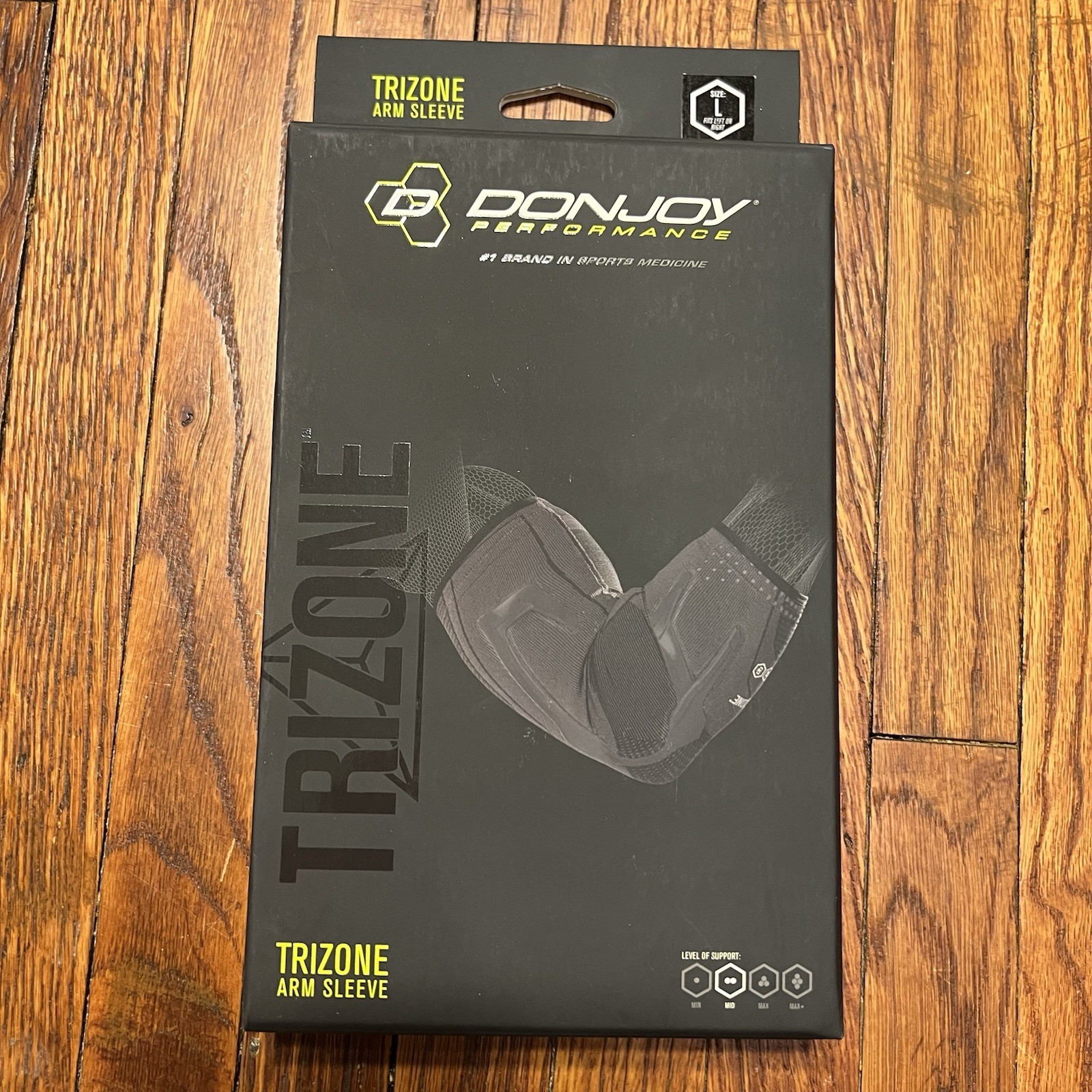 Donjoy Peeformance Trizone Arm Sleeve Mid Support Size Large NIB NEW Black