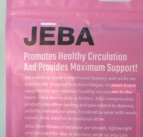 JEBA Sheer Vibrance Compression Pantyhose Neutral 20-30mmHG by Apex NEW SEALED