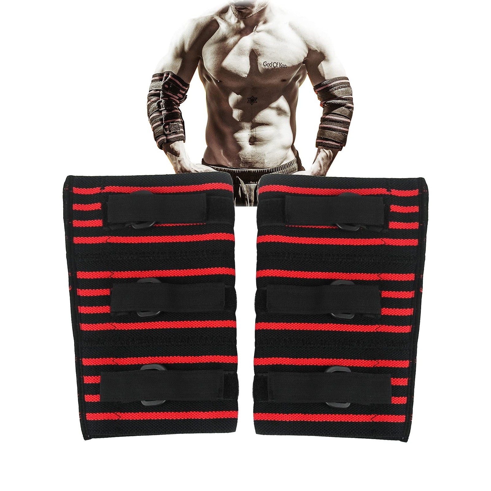 Elbow Sleeves Weight Lifting, Pair of Compression Elbow Brace Strong Powerlif…