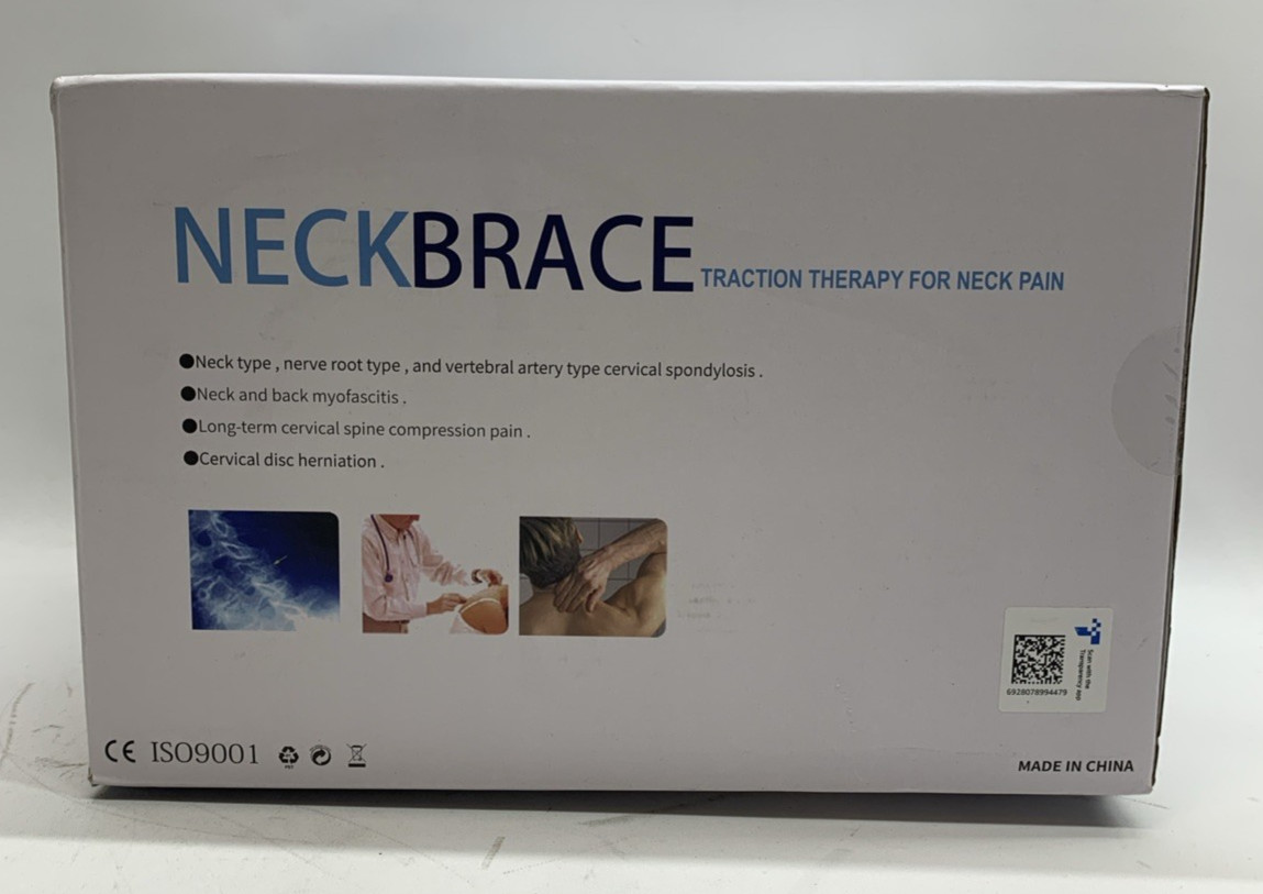 Twinklepoch Cervical Neck Traction Device Brace Light Adjustable HandPump JQAH-8