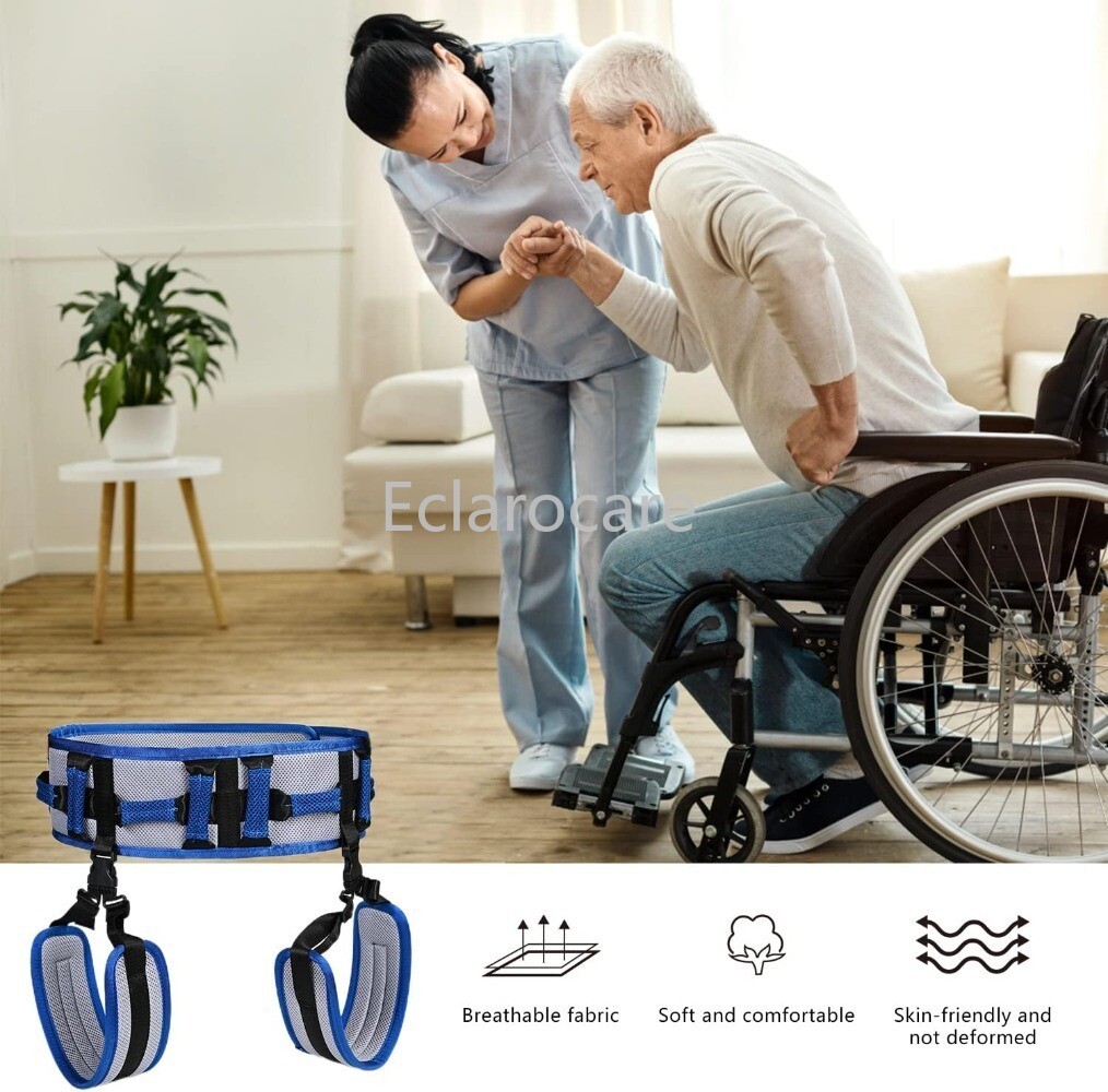 Transfer Belt with 10 Handles Nursing Safety Patient Assist Elderly Handicap Leg