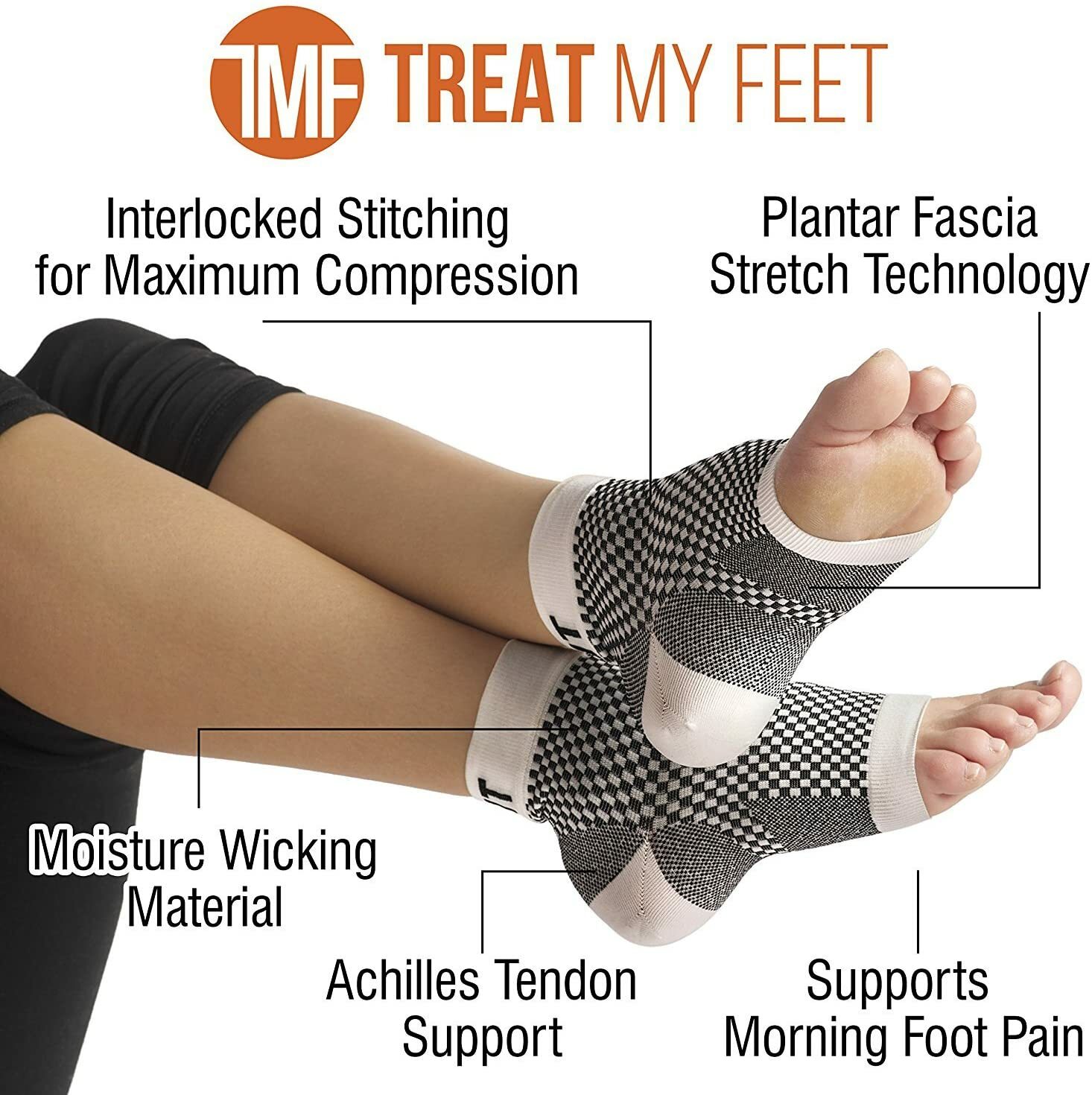 Plantar Fasciitis Compression Socks Ankle Brace Support Foot Pain Relief Socks