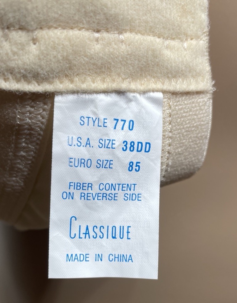 Classique 770 Post Mastectomy Fashion Bra Nude Size 38DD