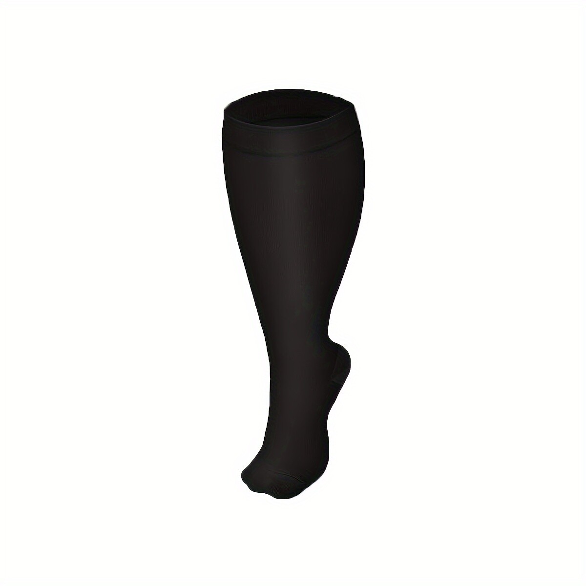 3 Pairs Plus Size Extra Wide Calf Compression Sock Knee High Closed Toe Stocking