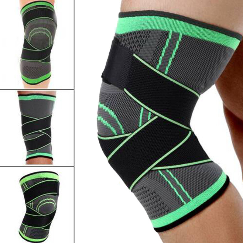 Adjustable Knee Brace Compression Sleeve Sports Support Protector Fitness Straps