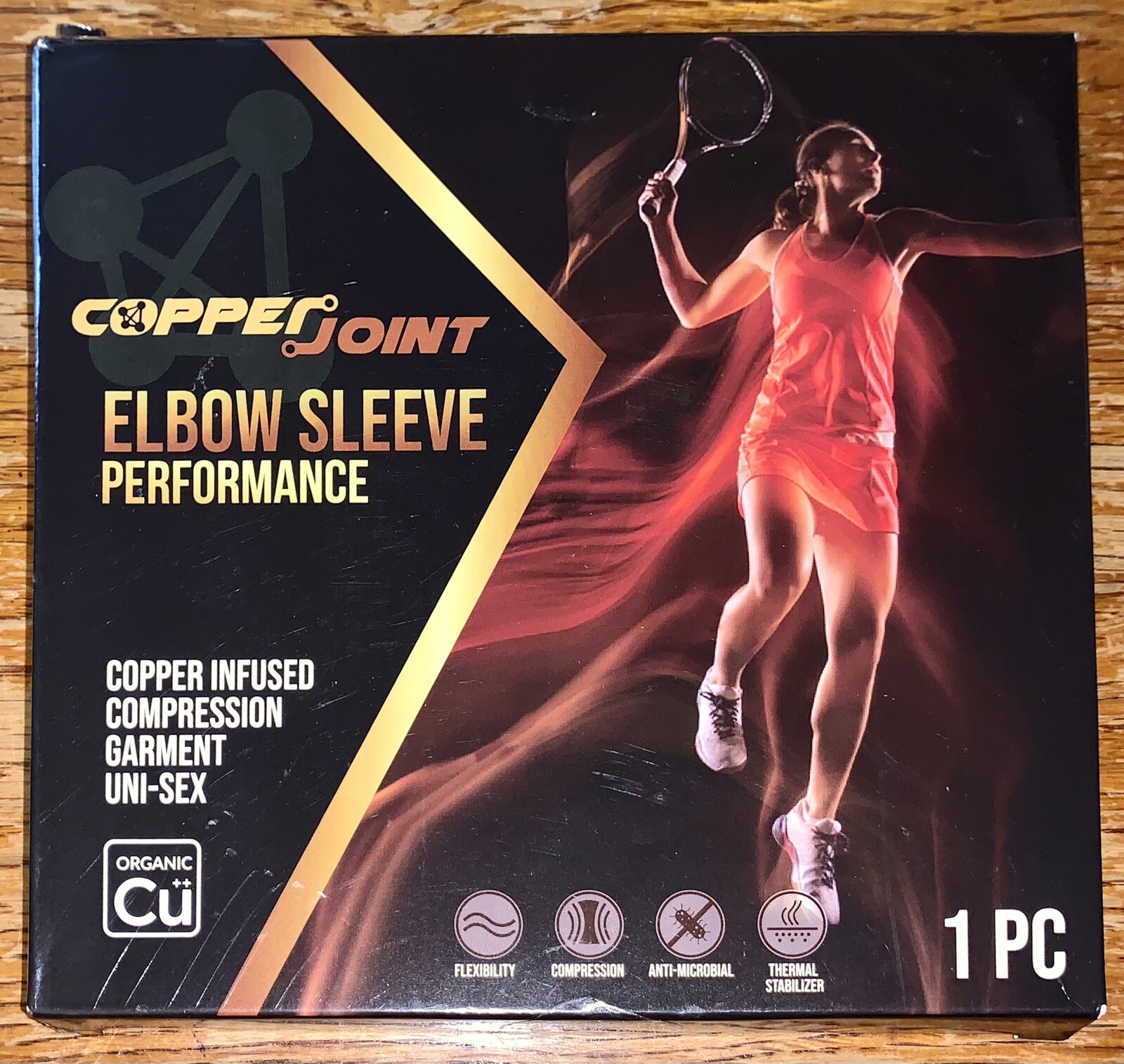 NEW CooperJoint Performance Elbow Sleeve Large Copper Infused Compression Unisex