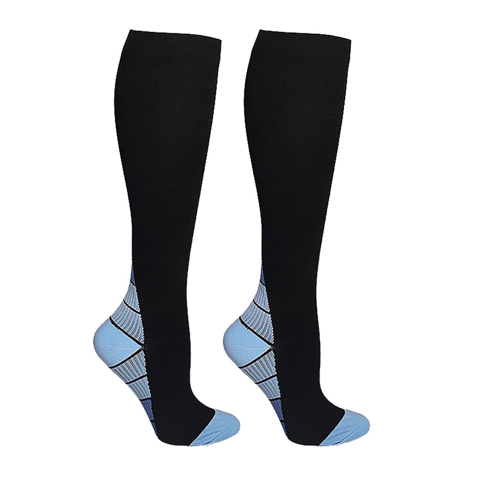 15 Pairs Knee-High Compression Socks Random Color 20-30mmHg Mens Womens S/M-XXL