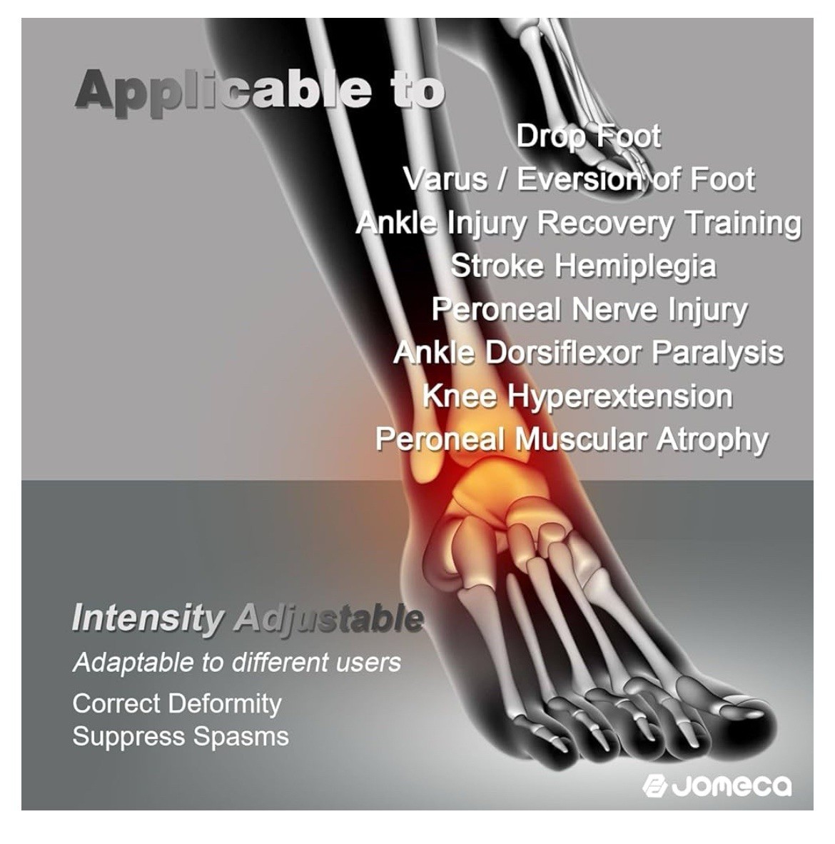 Ankle Joint Trainer Adjustable Dorsiflexion Torque for Foot Drop, Foot Varus Val