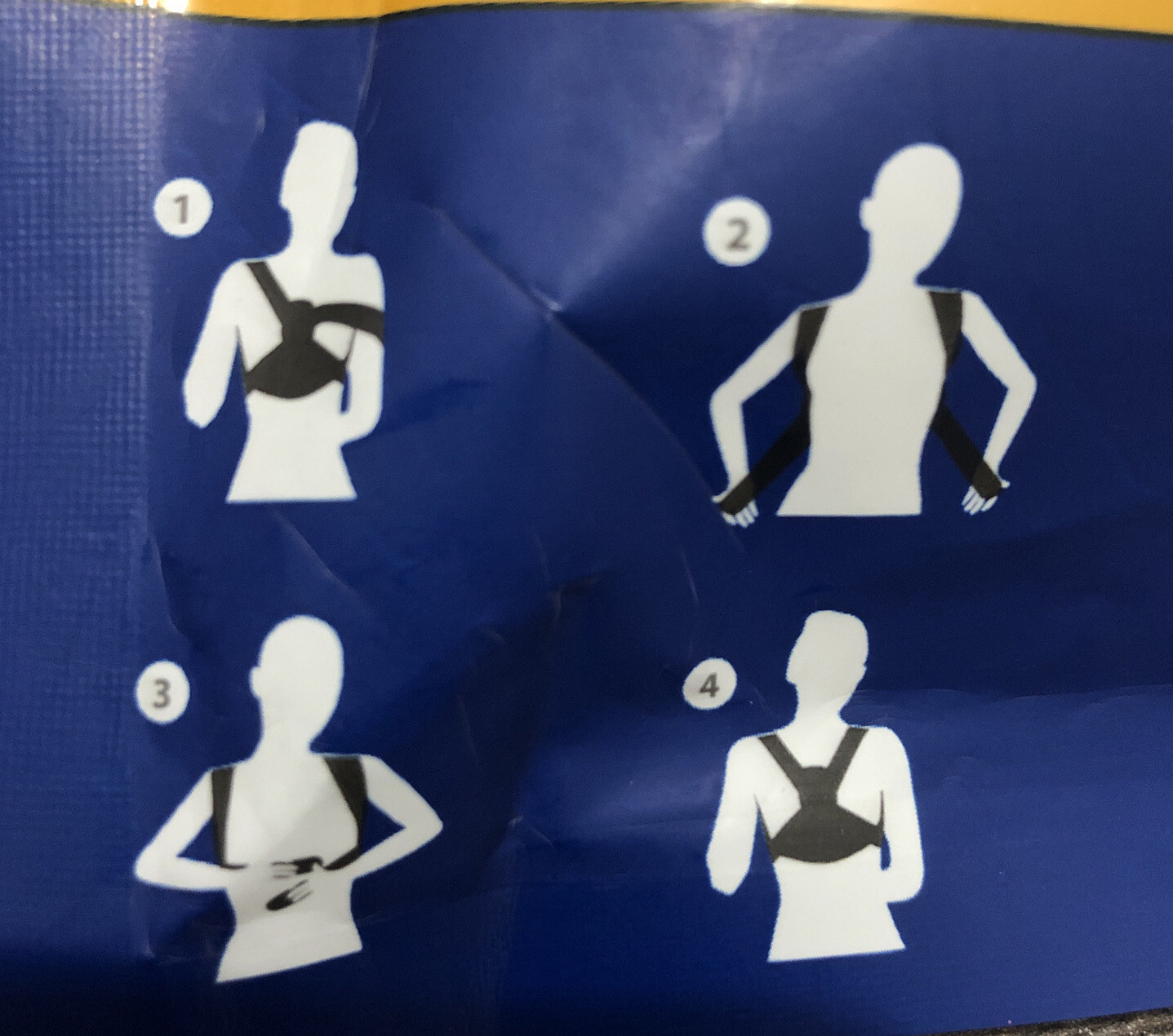 CARETRAS Adjustable Upper Back Brace Posture Corrector Black XL (36-44”)