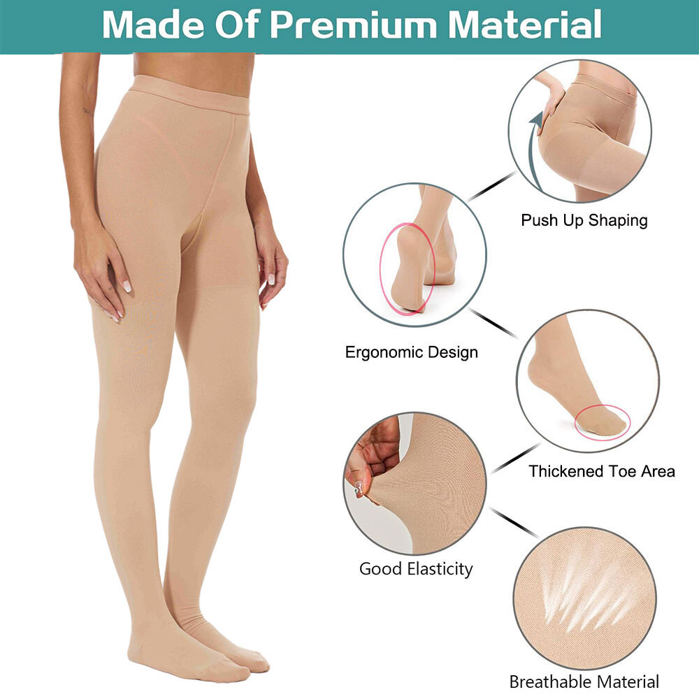 FDA Approved Sheer Compression Stockings Pantyhose Moderate Support 20-30 mmHg