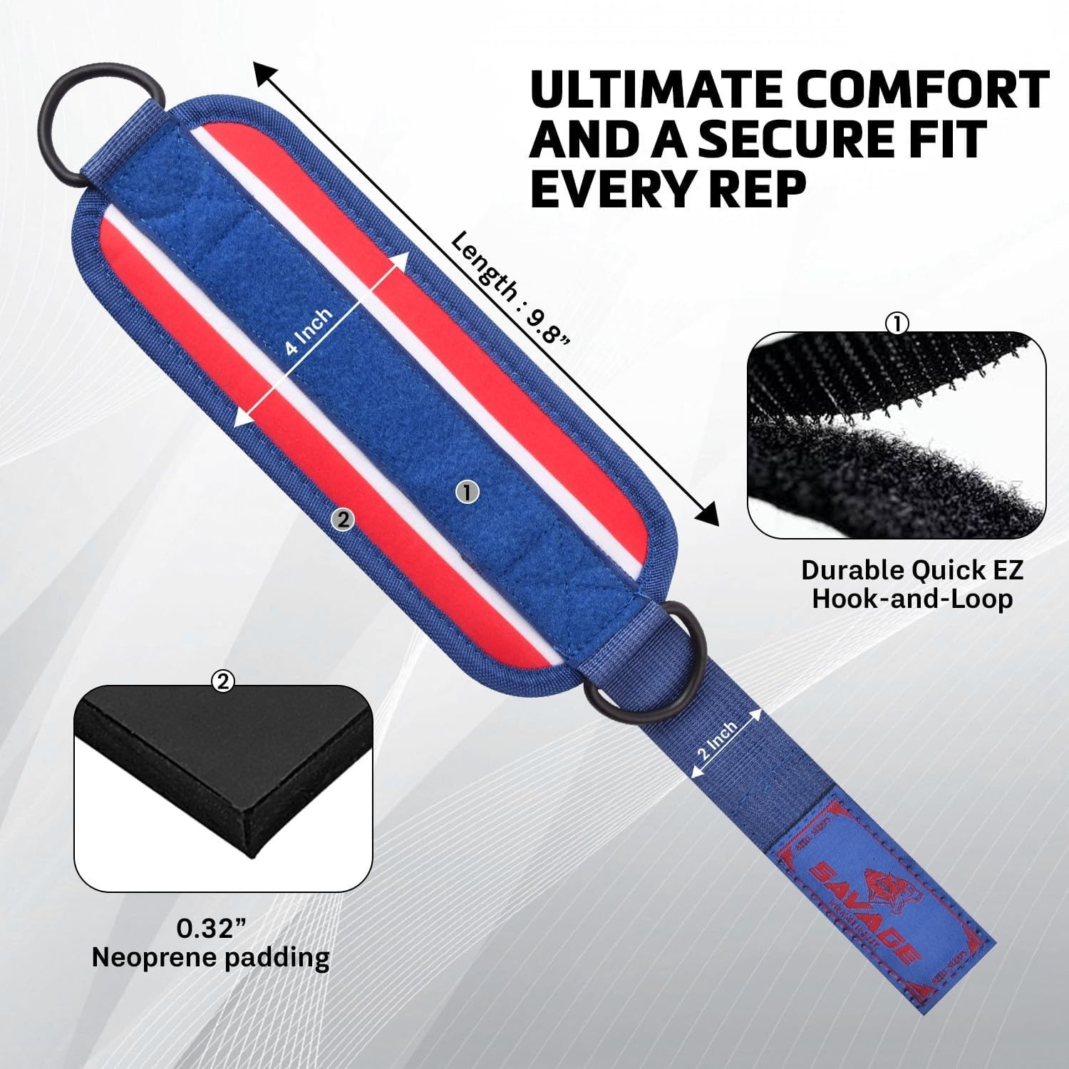 Adjustable Ankle Cuffs for leg extension By Besavage / Hip Abductors Exercise