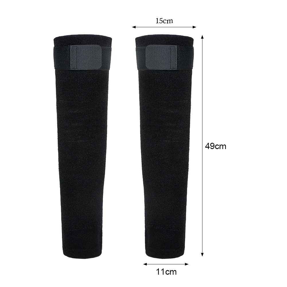 Winter Warm Knee Braces Thick Plush Leg Knee Pads Sleeves Men Women Adjustabl…