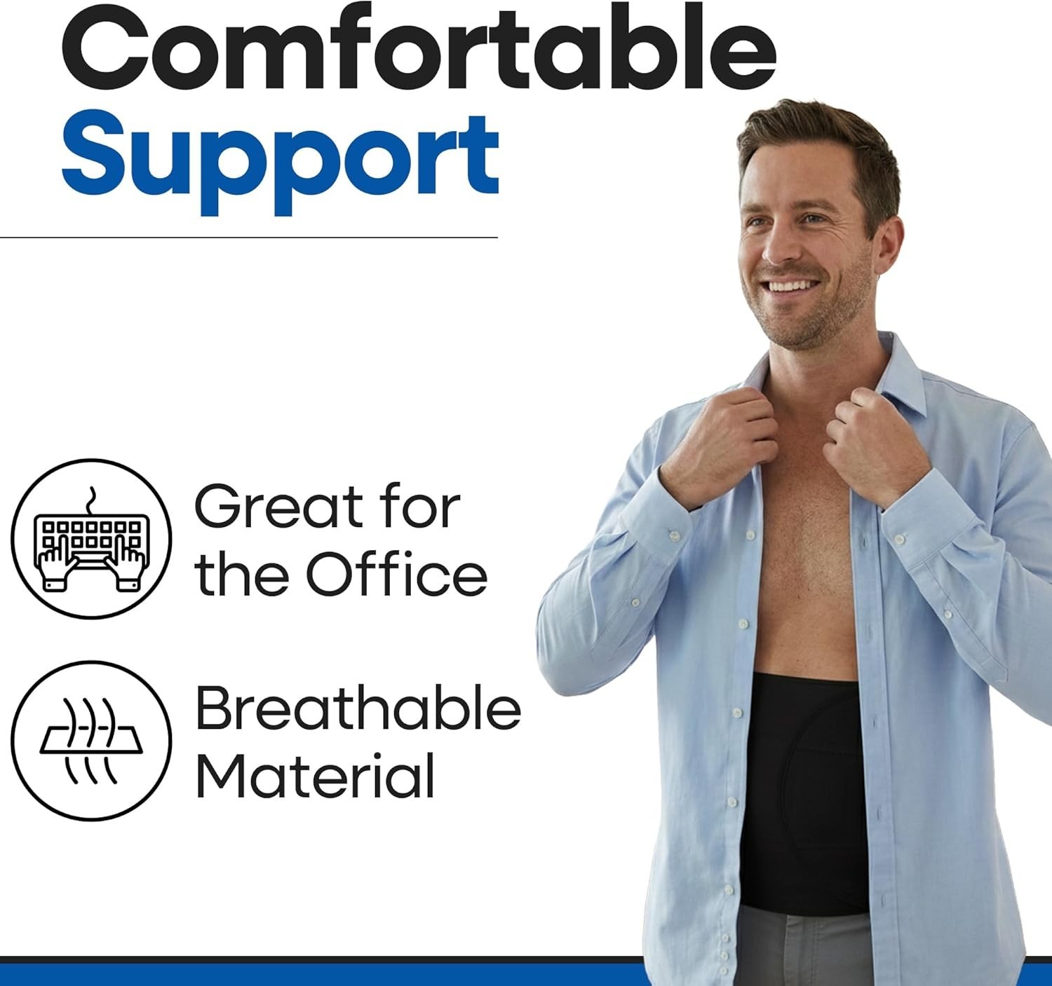 Breathable XXL Abdominal Binder – Stomach Support for Tummy Tuck & C-Section