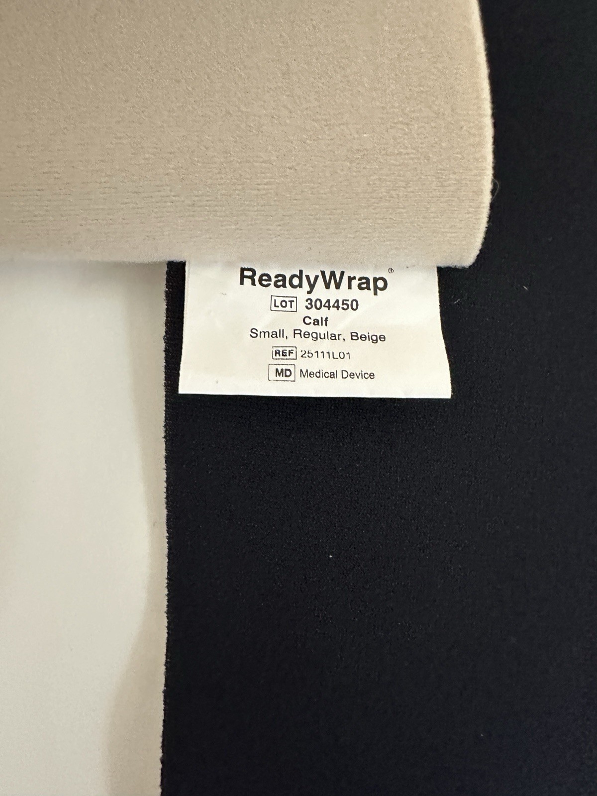 L&R Ready Wrap Compression Calf Wrap Beige With Liner Small