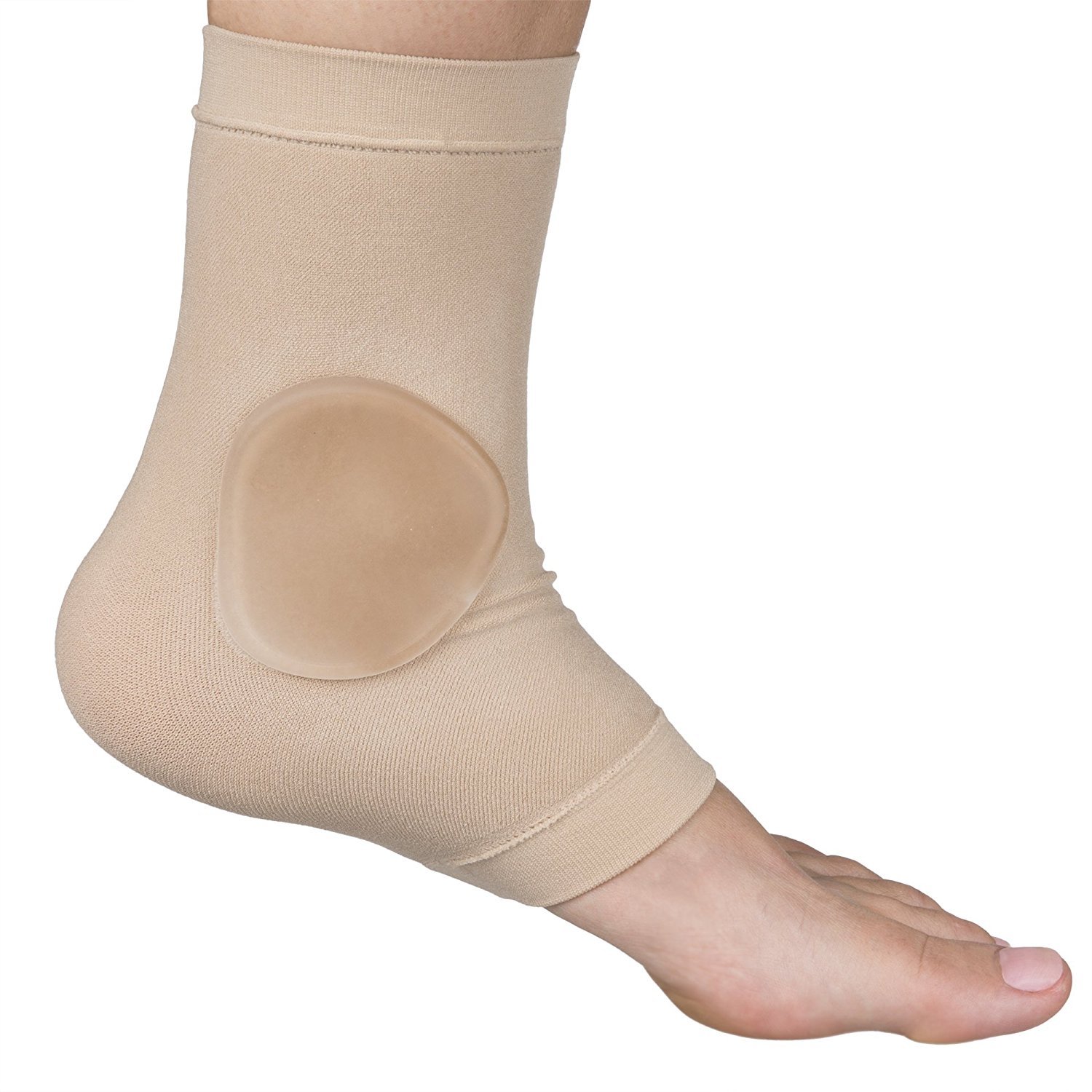 ZenToes Ankle Bone Protection Socks Sleeves Gel Pads 1 Pair for Boots, Skates