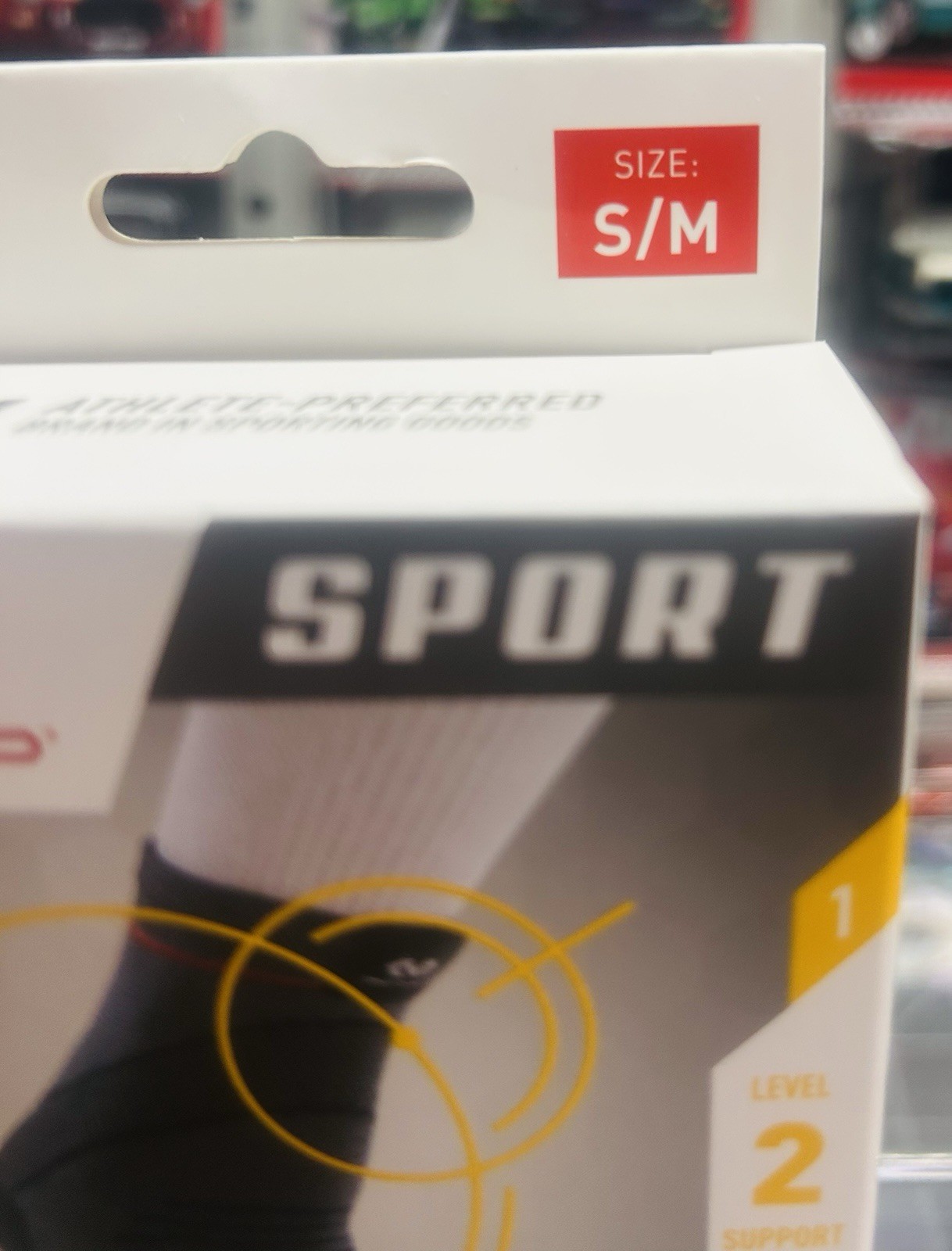 MCDAVID ANKLE COMPRESSION KNIT SLEEVE W/ GEL BUTRESSES, SMALL/MEDIUM – Gray NEW