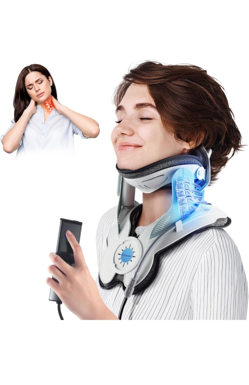 Cervical Neck Traction Device: Neck Stretcher for Cervical Pain Relief, Electric