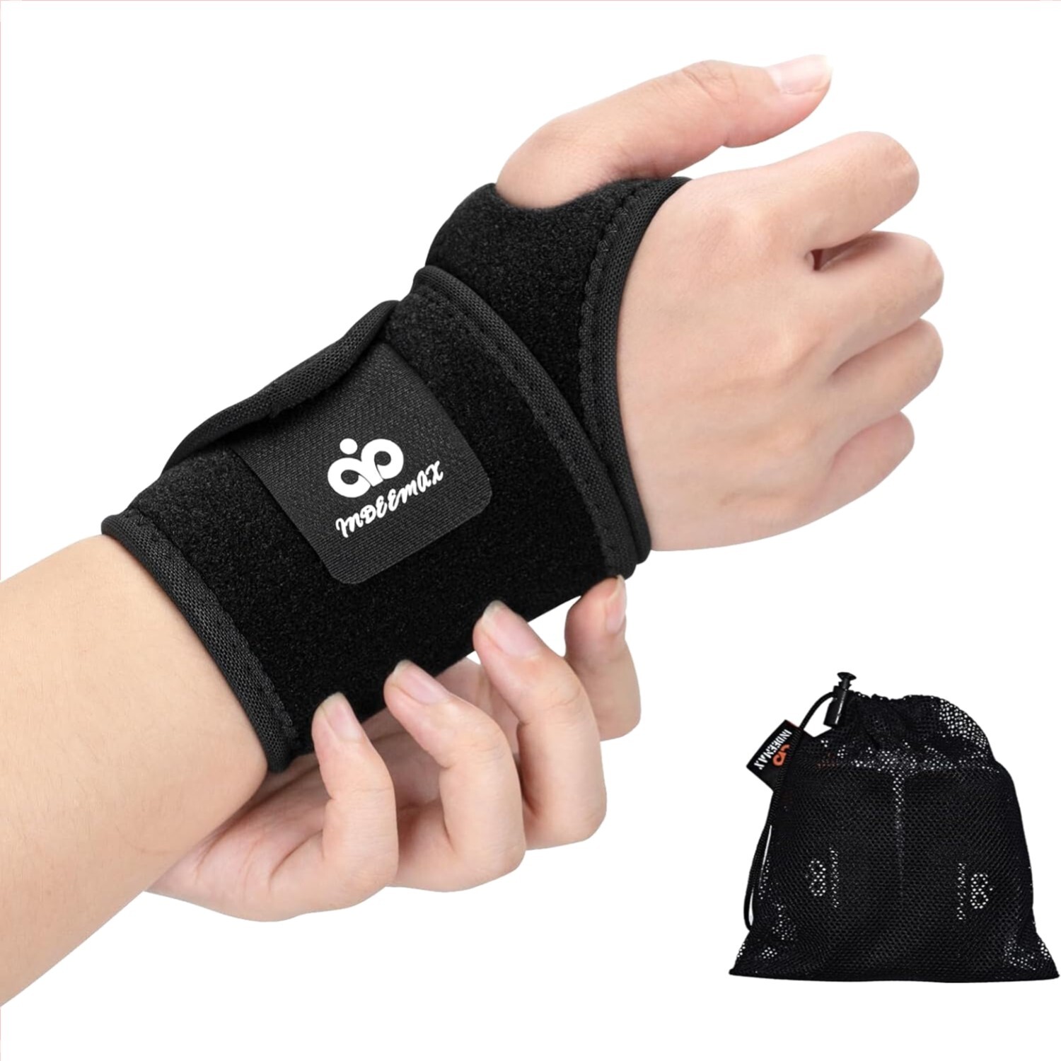 2 Pack Adjustable Copper Wrist Brace for Carpal Tunnel & Arthritis Pain Relief