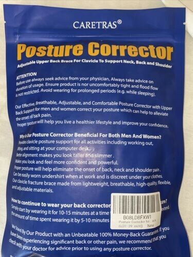 CARETRAS Posture Corrector for Women/Men, Adjustable Upper Back Brace,31-39″(S/M
