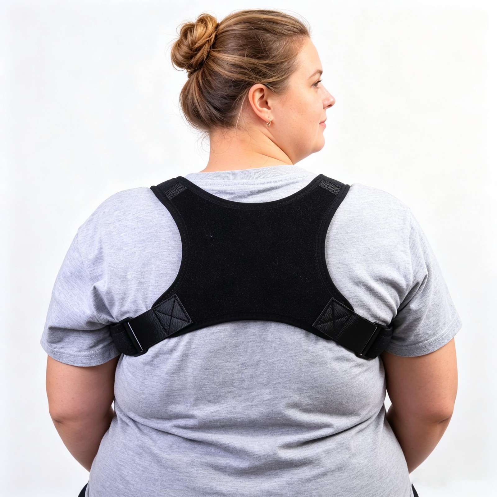lefeke Plus Size Back Brace for Women and Men – 3XL-6XL Extra Large Black