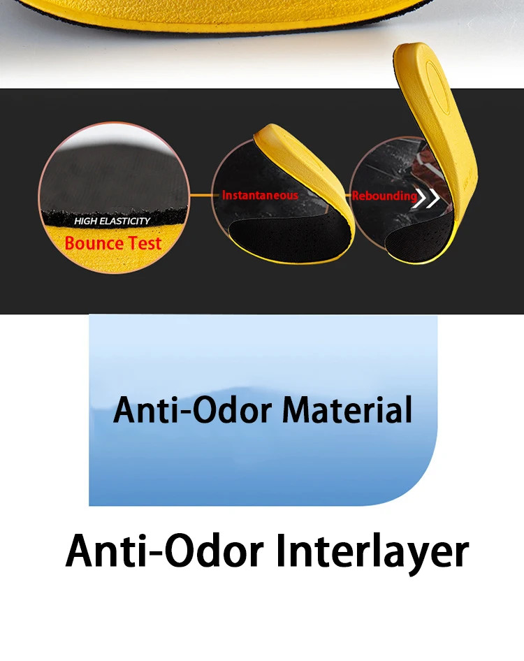2Pcs/4Pcs New Comfortable Shock-absorbing Insole 1.5-3.5cm Height-increasing Ins