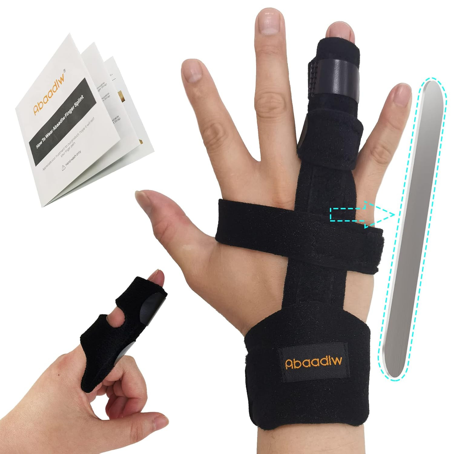 Trigger Finger Splint 2 Pcs, Adjustable Index Finger Splint, Finger Splint Middl
