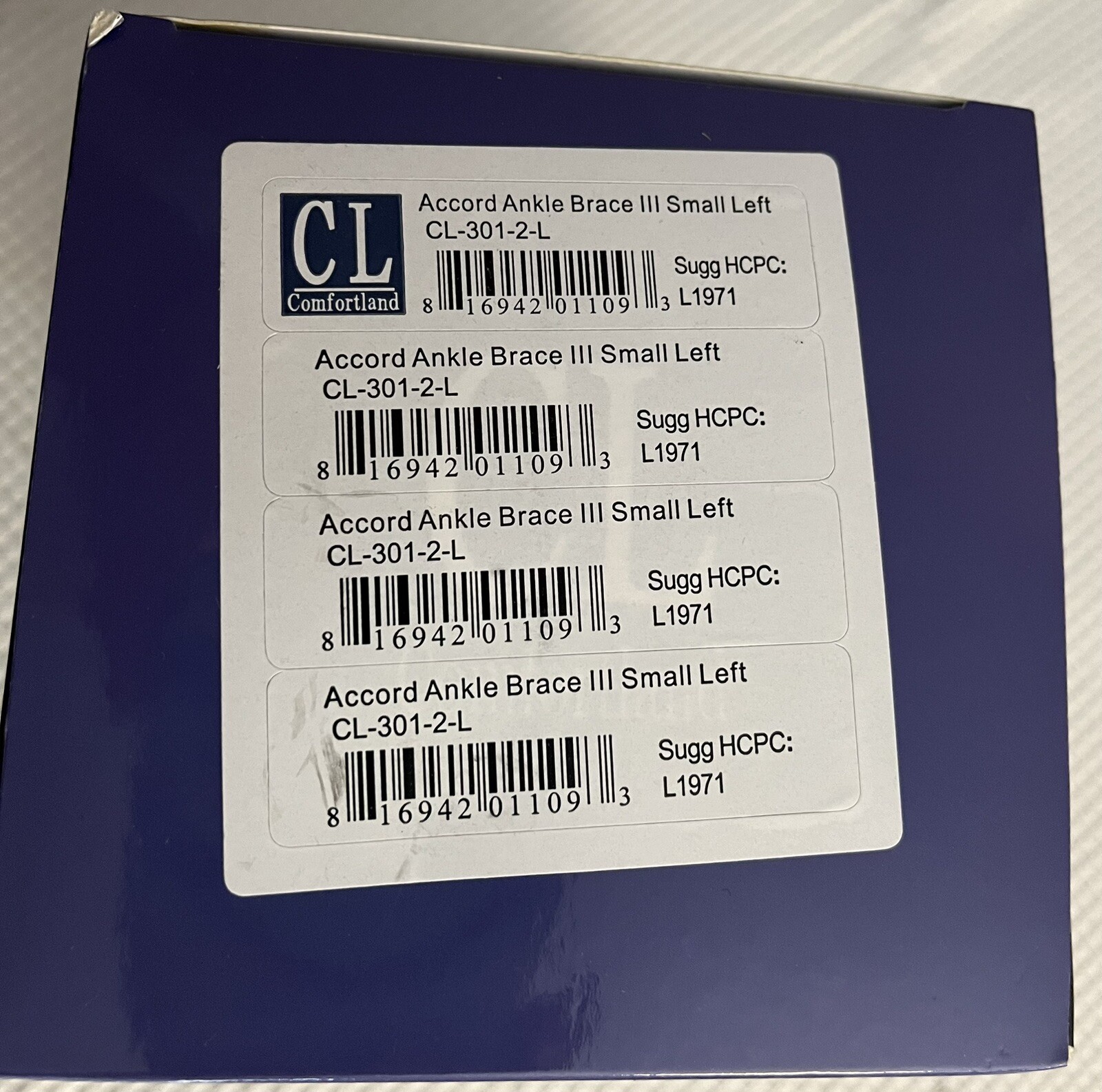 Comfortland Accord 3 III Ankle Brace Size Small Left New In Box NIB