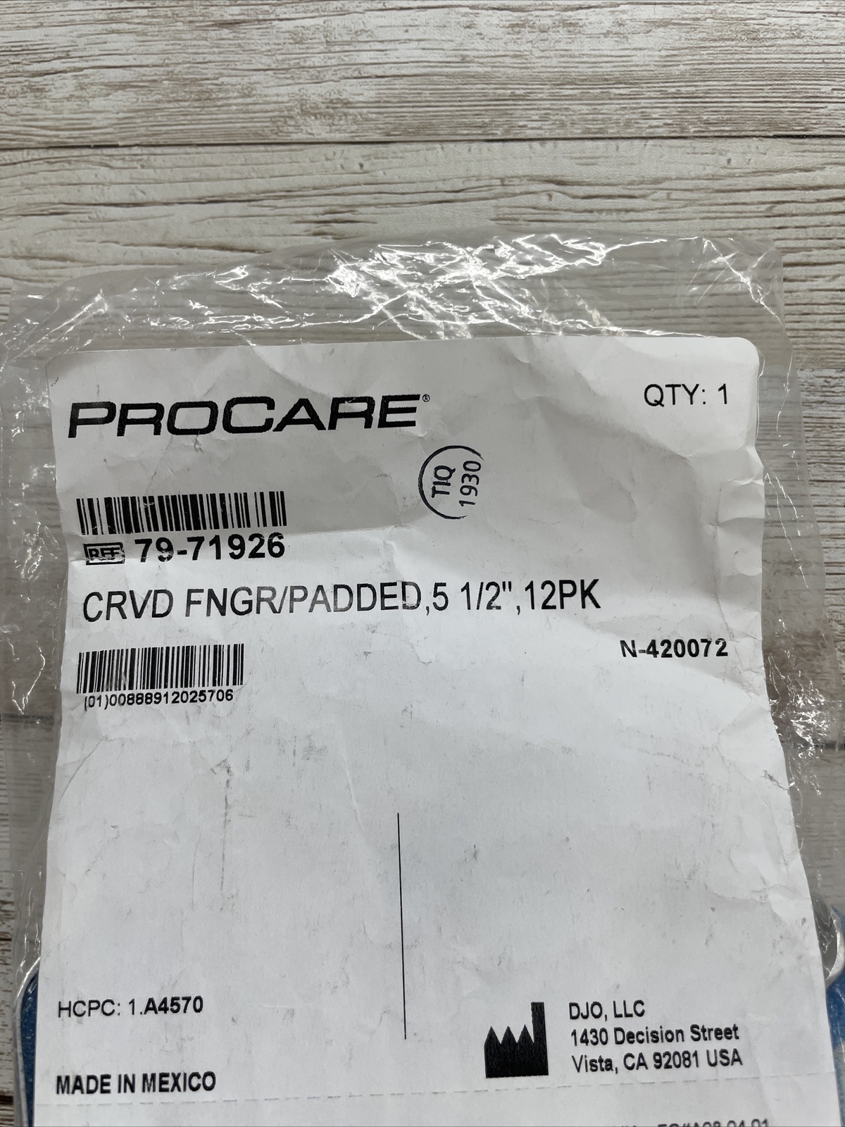 ProCare 79-71926 CRVD FNGR/PADDED.5 1/2″- Pack of 12 – LOT of 3