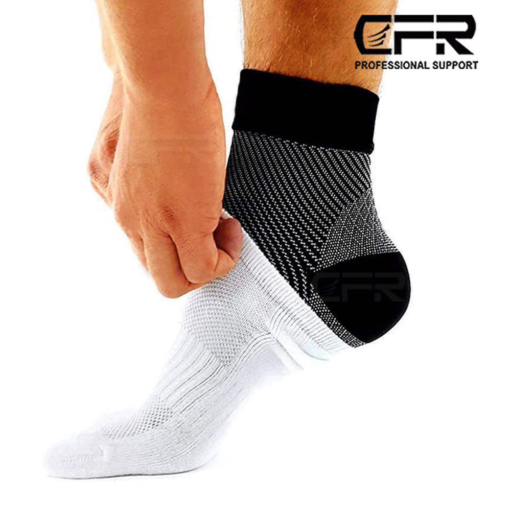 Copper Sleeve Compression Socks Plantar Fasciitis Foot Arch Ankle Support Brace