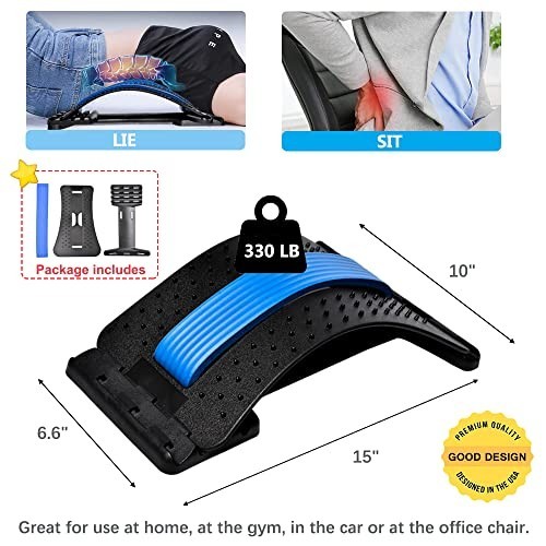 2024 Back Stretcher 4 Level Back Cracker Lower Back Pain Relief Device Adjustabl