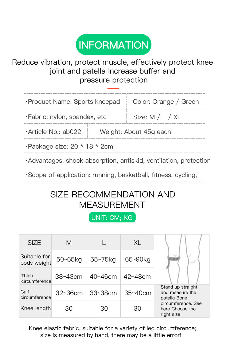 Professional Knee Brace Knee Elastic Compression Sleeve Support for Women & Men